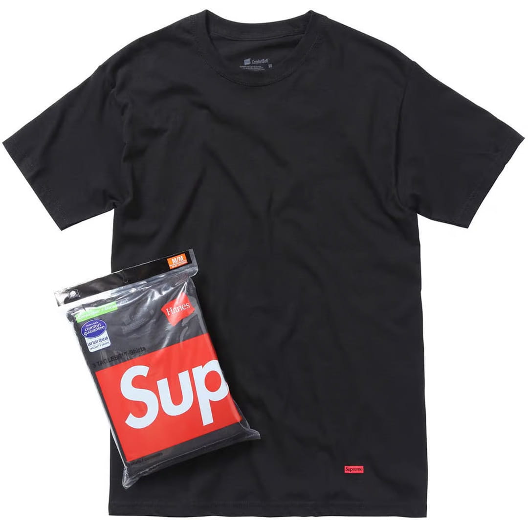 Supreme/Hanes Koszulka Czarna [1 szt.]